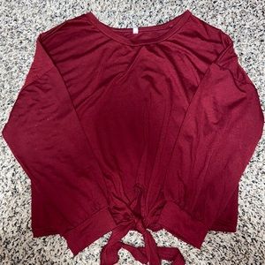 maroon long sleeve